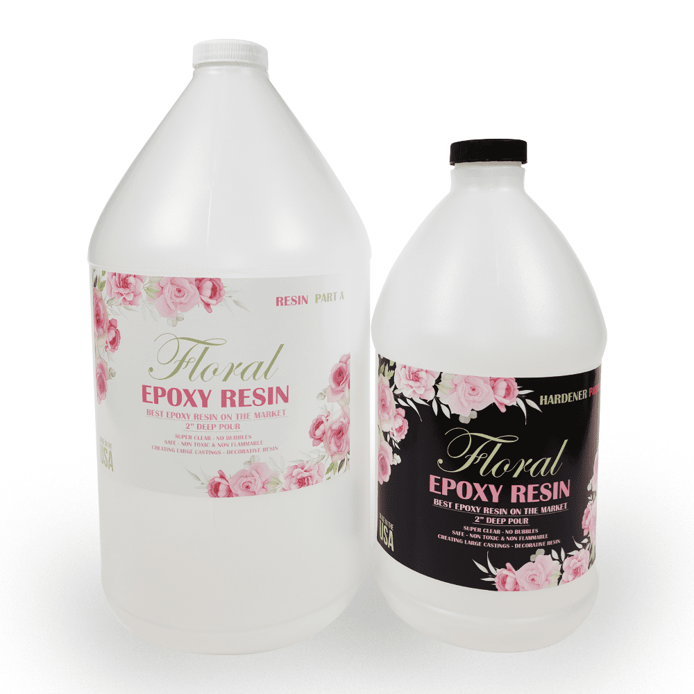 Epoxy Resin for Deep Pour River Table Casting 2 Part Kit 1.5 Gallon - Floral Epoxy Floral Epoxy