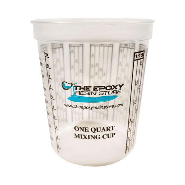 Clear Plastic 1 Quart Epoxy Resin Mixing Cups - Graduated Measurements in ML and OZ - The Epoxy Resin Store  #