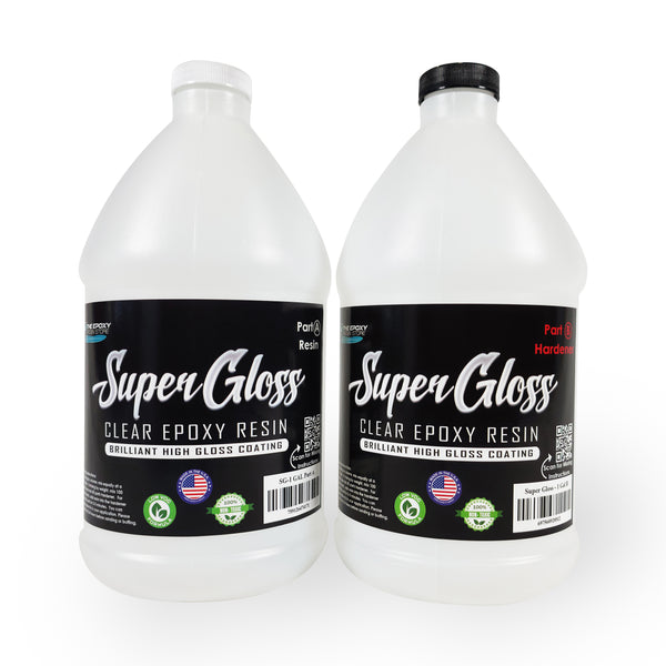 Super Gloss UV Stable Epoxy Resin 1:1 Mixing Ratio for counter and Table Top Coatings - The Epoxy Resin Store Hardware Glue & Adhesives #