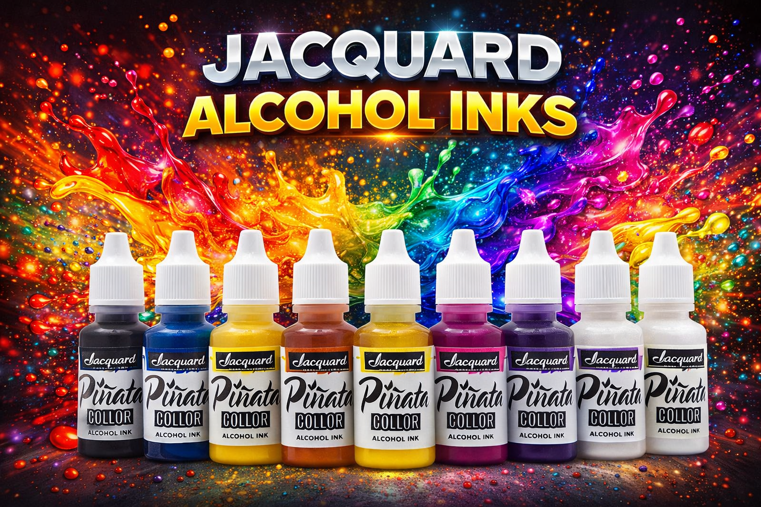 Jacquard Alcohol Inks – Ultra-Vibrant Colors for Resin Art, Crafts & DIY Projects