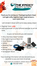 Thanksgiving Online Tumbler Resin Class - November 4th 10:00AM PST (Home Kit)
