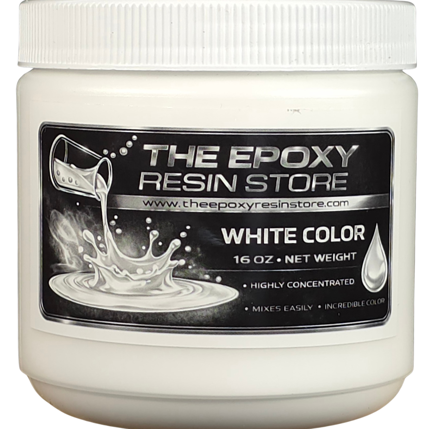 Liquid White Opaque Liquid Pigment for Epoxy Resin and Polyaspartics - 16oz jar