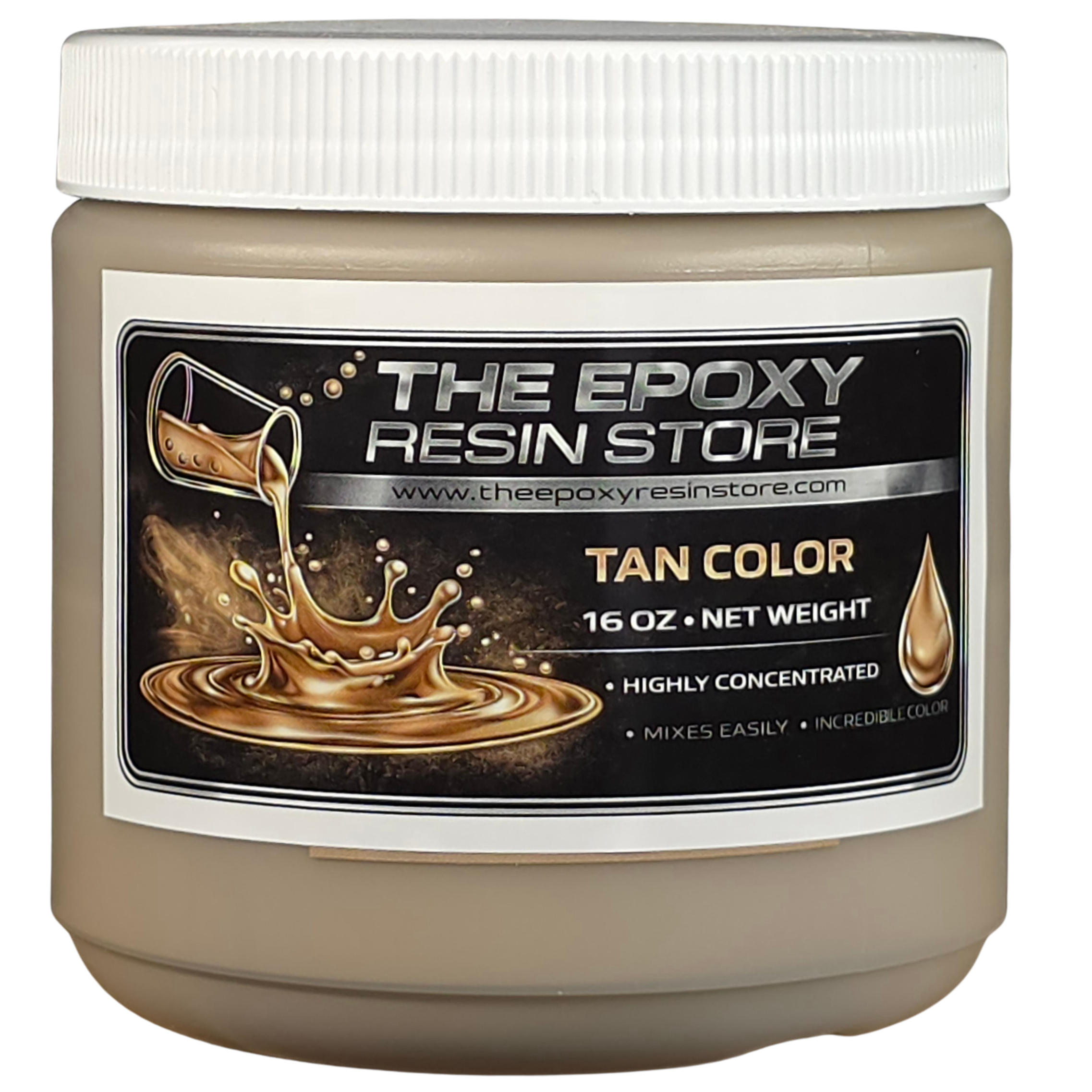 Liquid Tan Opaque Pigment For Epoxy Resin and Polyaspartics - 16oz jar