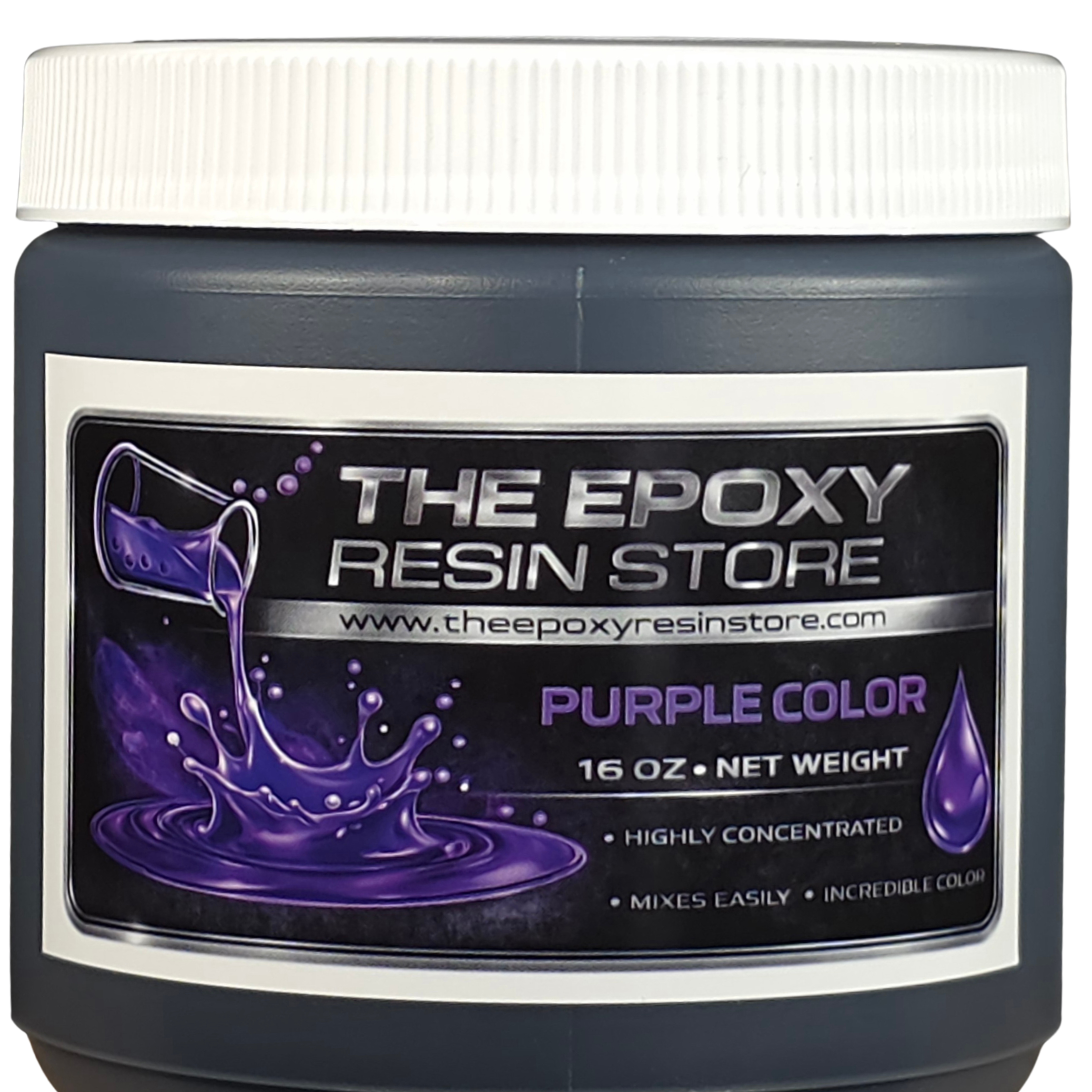 Liquid Purple Opaque Pigment for Epoxy Resin and Polyaspartics - 16oz jar
