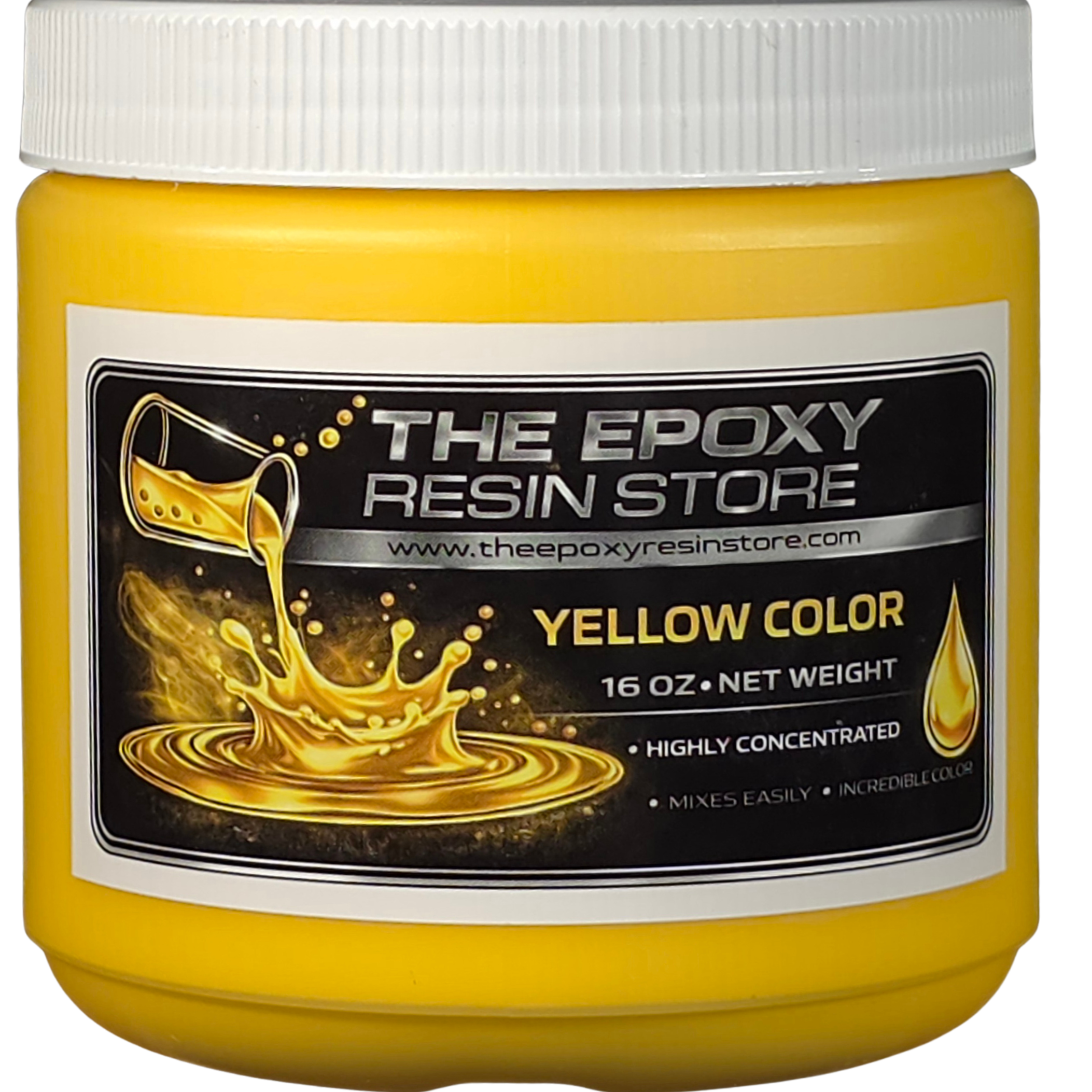 Liquid Yellow Opaque Liquid Pigment for epoxy Resin and Polyaspartics- 16oz jar