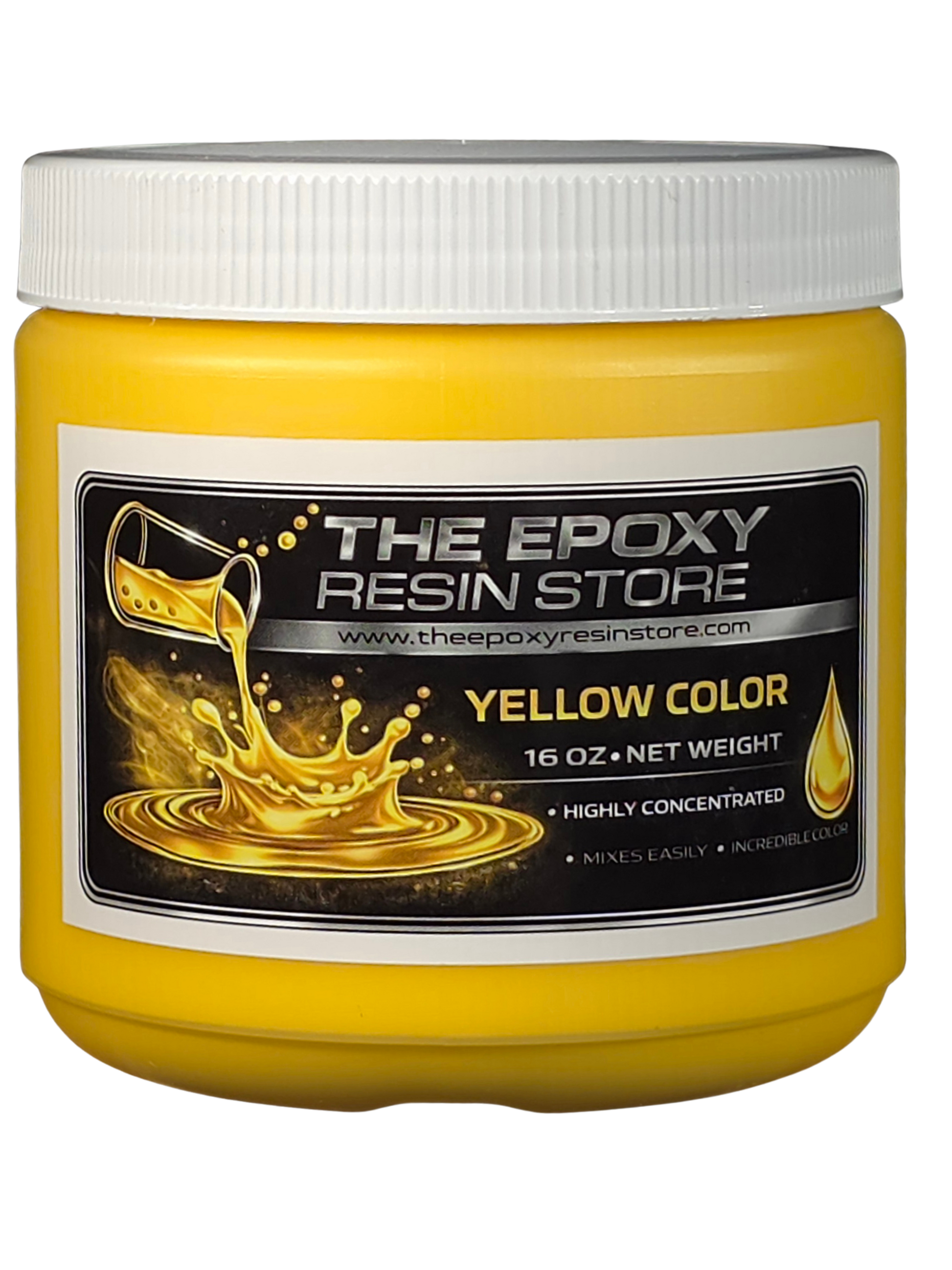 Liquid Yellow Opaque Liquid Pigment for epoxy Resin and Polyaspartics- 16oz jar