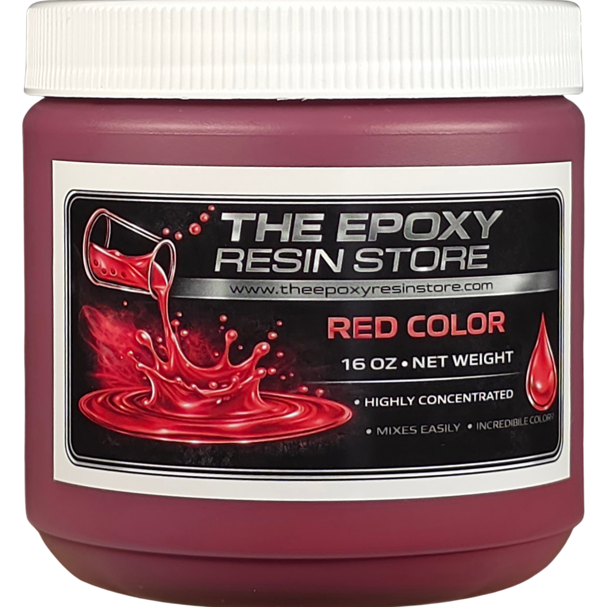 Liquid Red Opaque Pigment for Epoxy Resin and Polyaspartics - 16oz jar