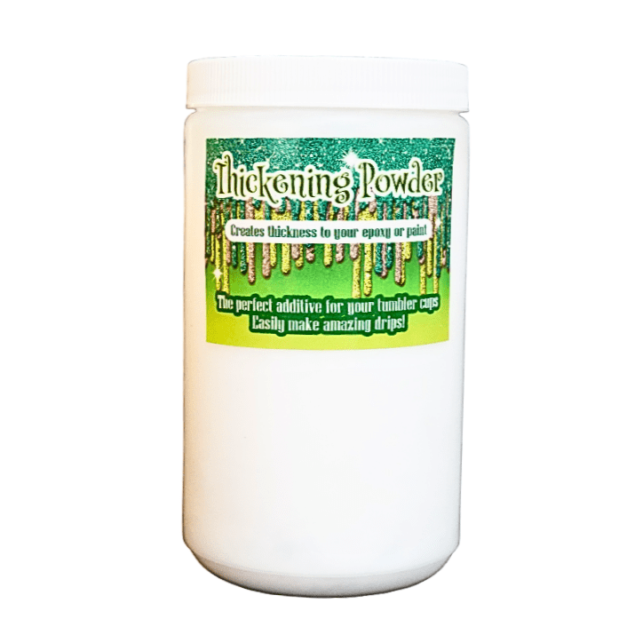 Tumbler Thickening Powder Creates Tumbler Cup Drips - 32oz JAR - The Epoxy Resin Store thickening powder drips #