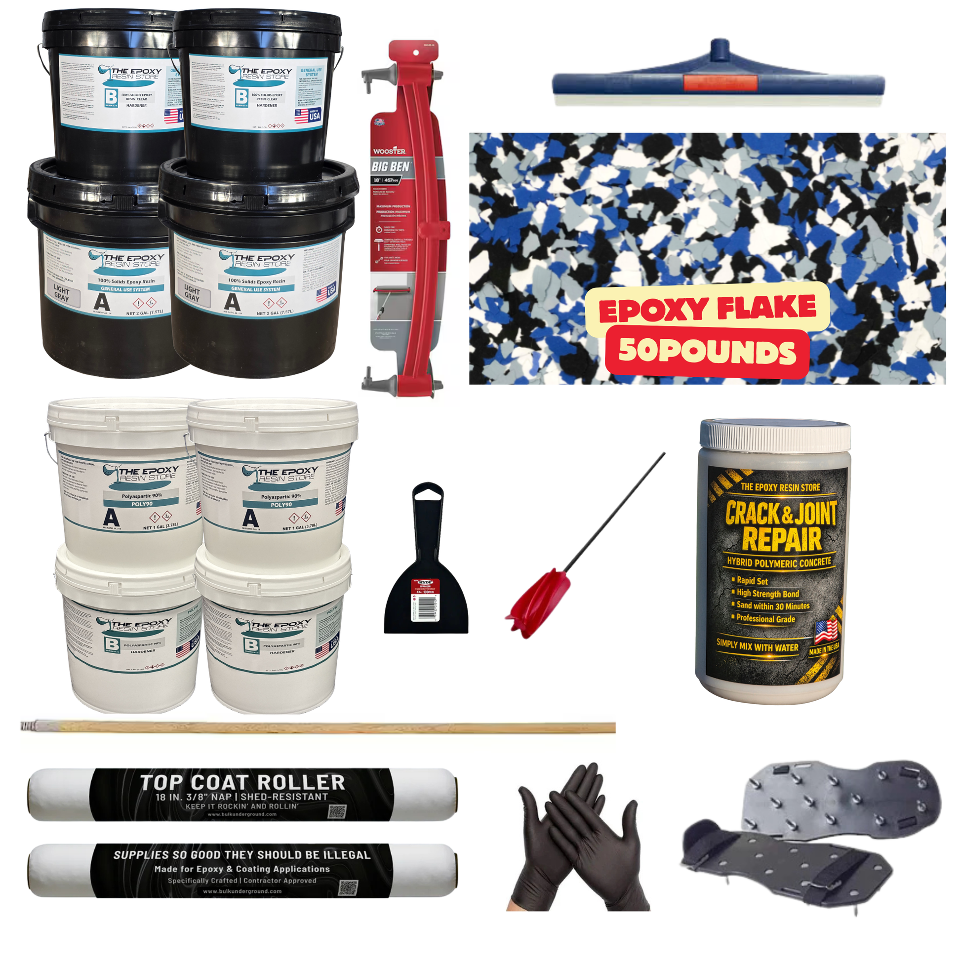 ULTIMATE DIY GARAGE EPOXY KIT - EASY TO INSTALL - EPOXY FLAKE WHIRLPOOL