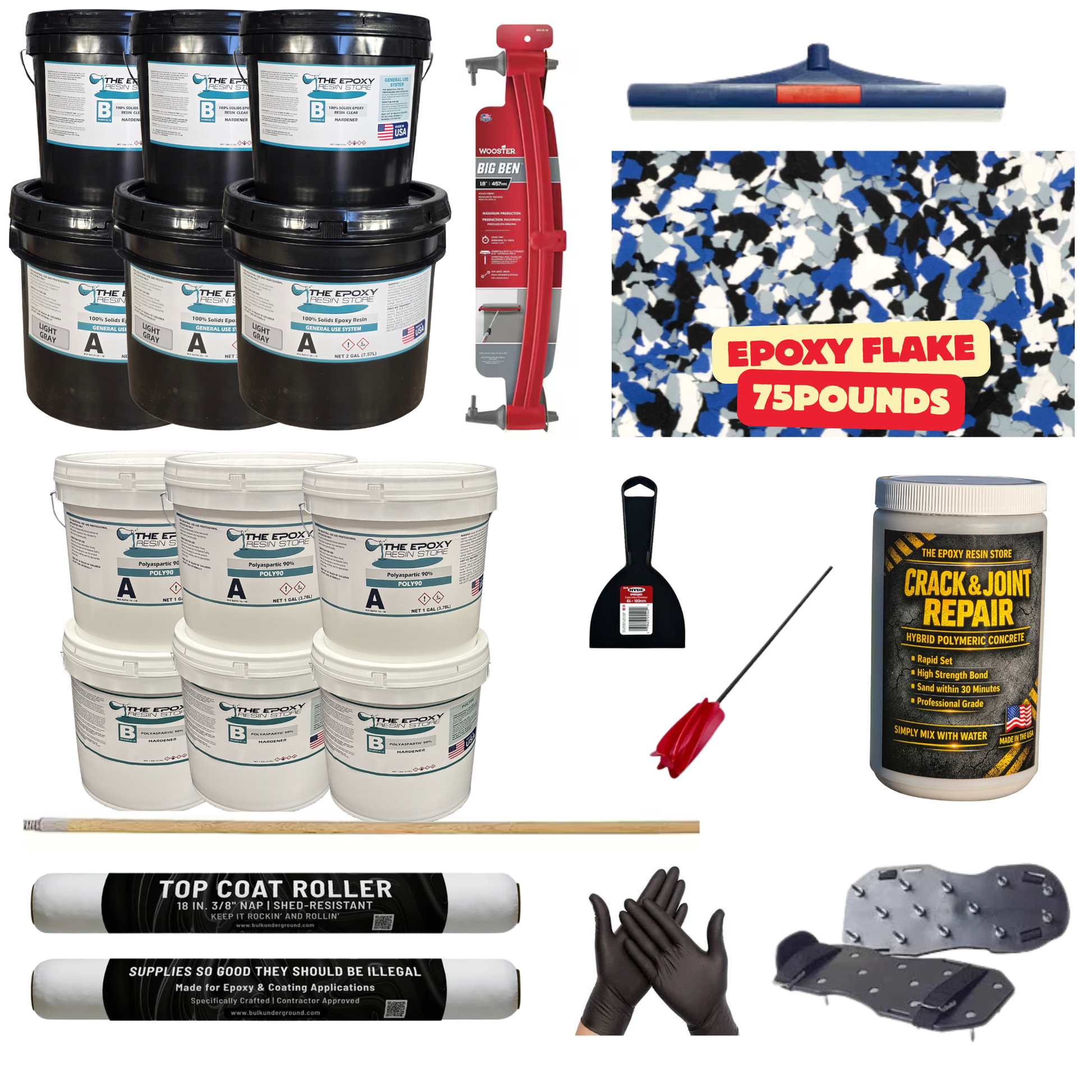 ULTIMATE DIY GARAGE EPOXY KIT - EASY TO INSTALL - EPOXY FLAKE WHIRLPOOL