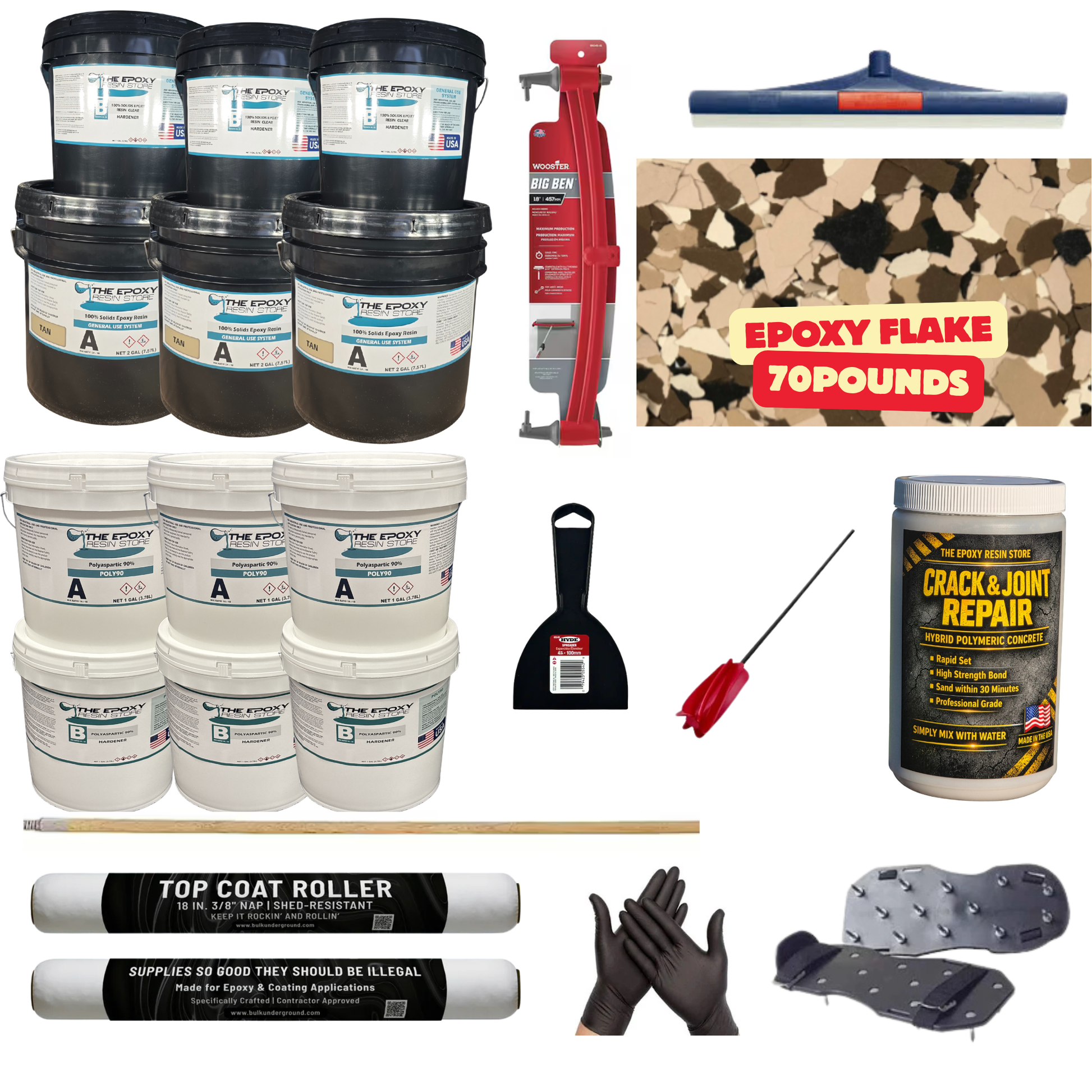 ULTIMATE DIY GARAGE EPOXY KIT - EASY TO INSTALL - EPOXY FLAKE FOREST FLOOR