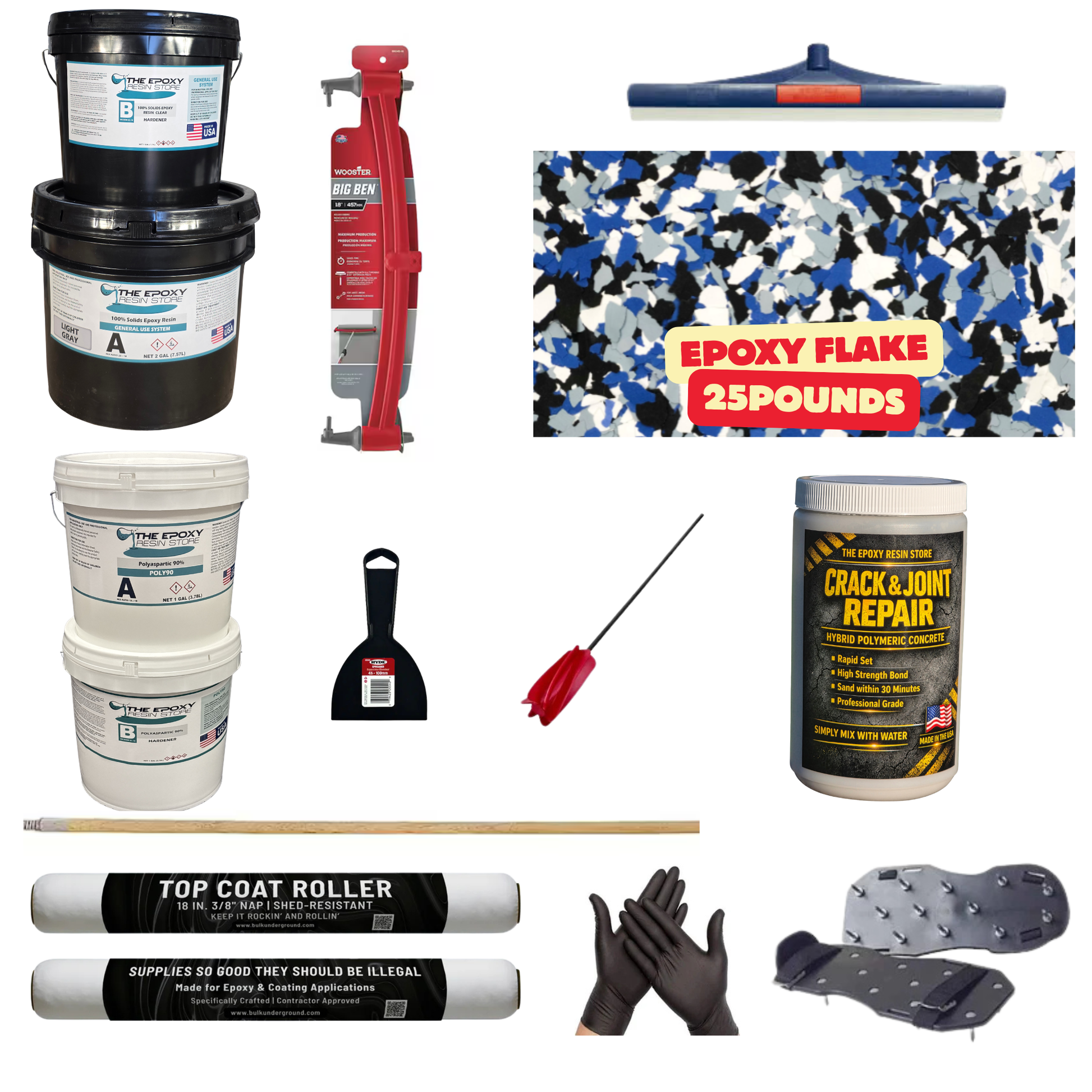 ULTIMATE DIY GARAGE EPOXY KIT - EASY TO INSTALL - EPOXY FLAKE WHIRLPOOL