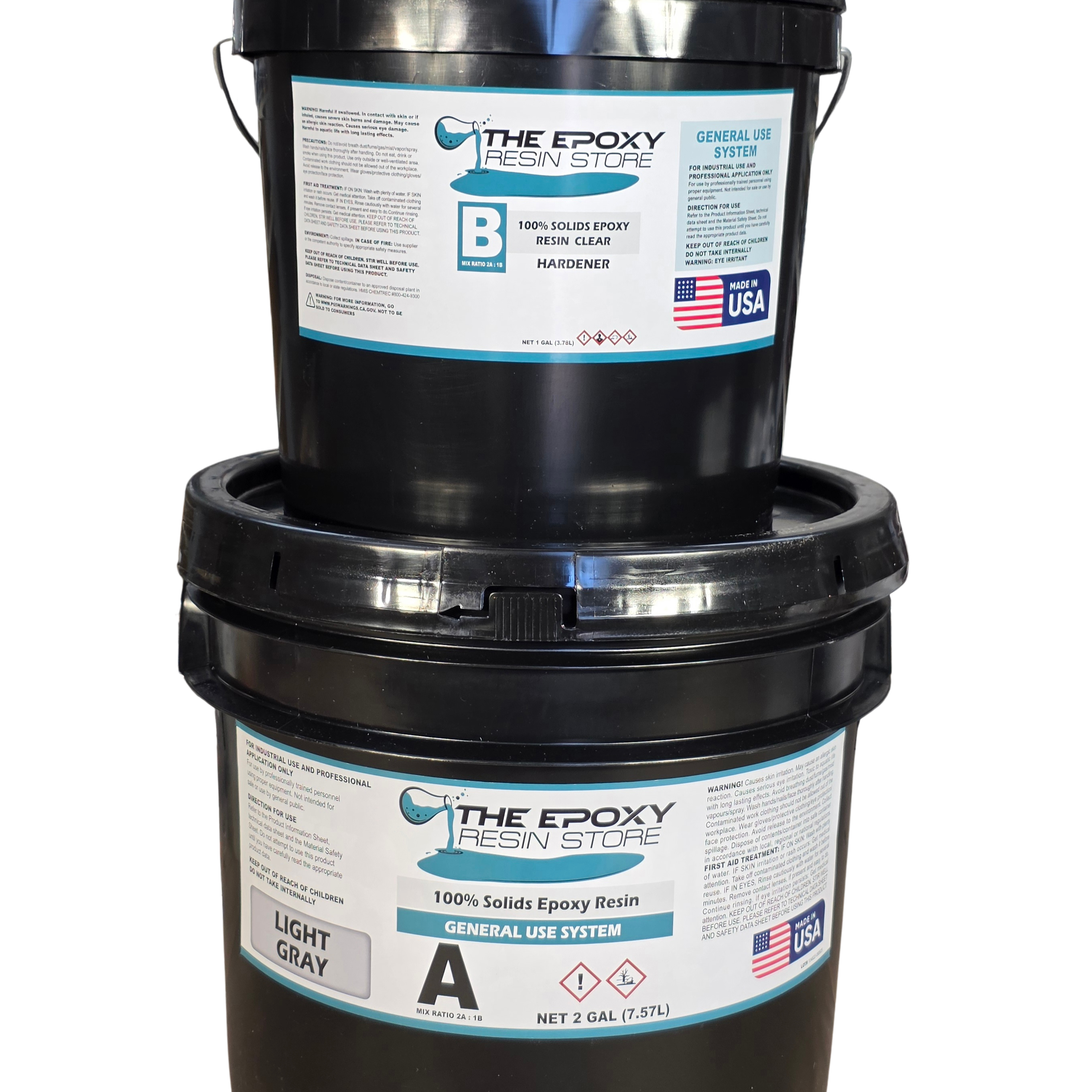100% Solids Epoxy Resin for High-Performance Floor Coatings - Light Gray