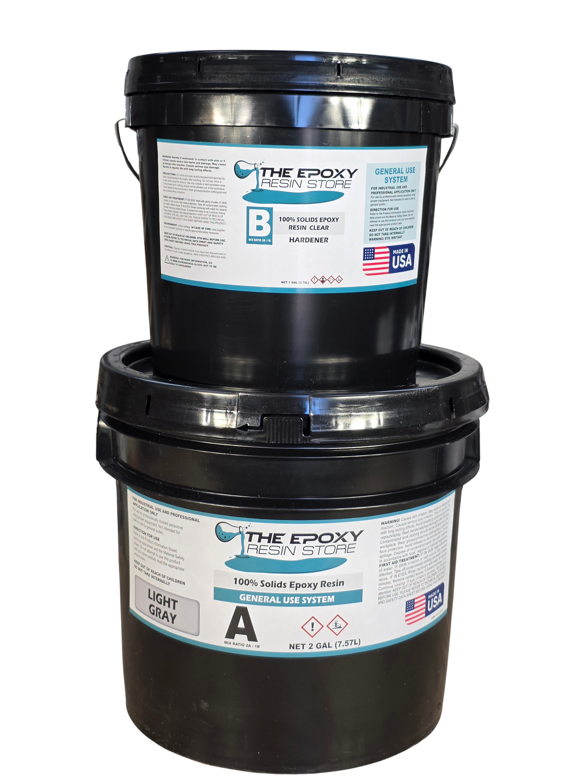 100% Solids Epoxy Resin for High-Performance Floor Coatings - Light Gray