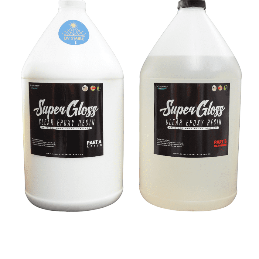 Supergloss Epoxy Resin UV Stable - Tinted Bright White Epoxy Coating - 2 GALLONS - The Epoxy Resin Store counter top table top epoxy #