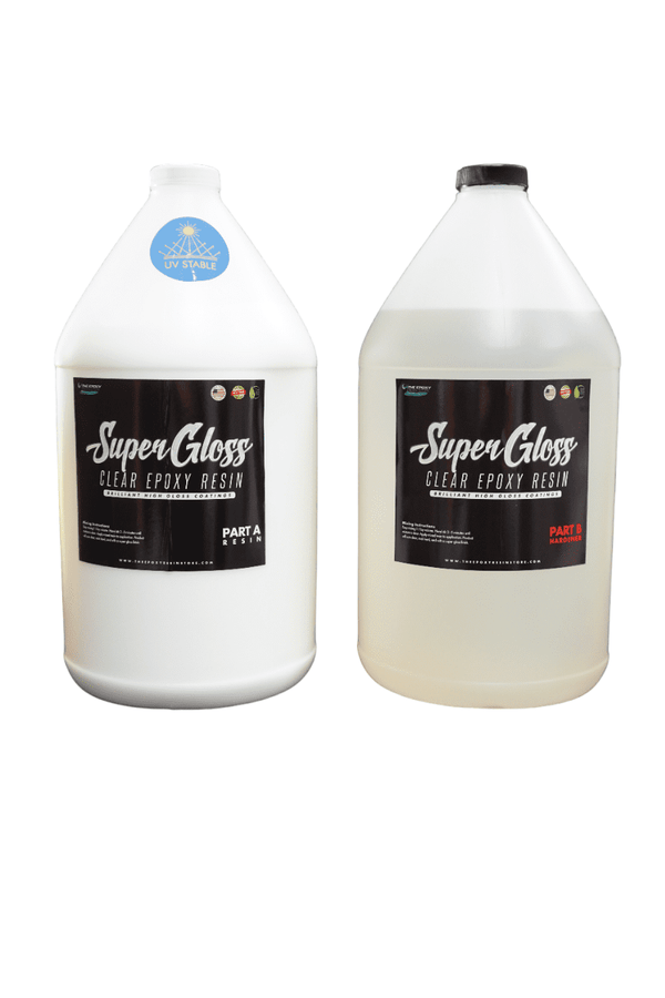 Supergloss Epoxy Resin UV Stable - Tinted Bright White Epoxy Coating - 2 GALLONS - The Epoxy Resin Store counter top table top epoxy #