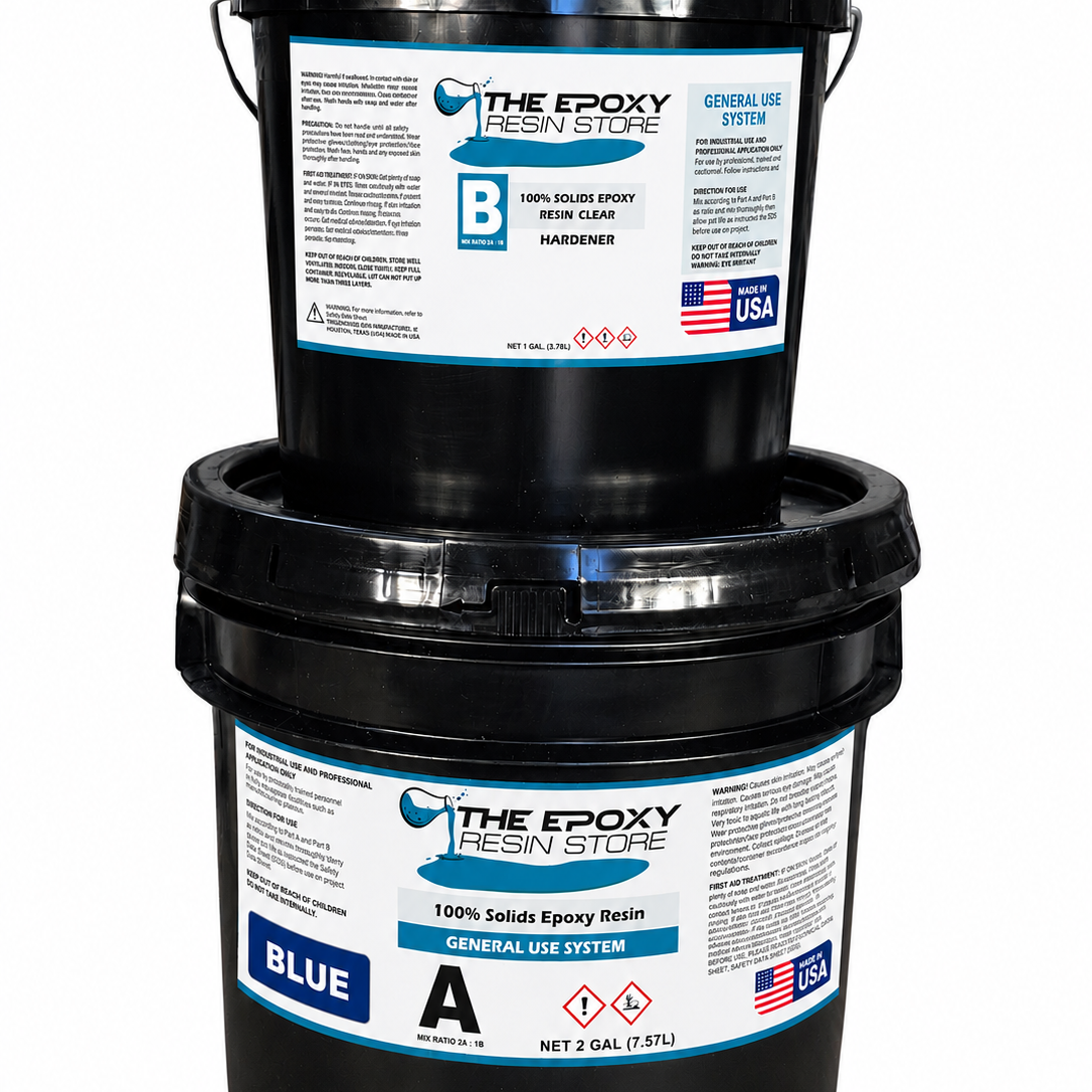 100% Solids Epoxy Resin for High-Performance Floor Coatings - Blue