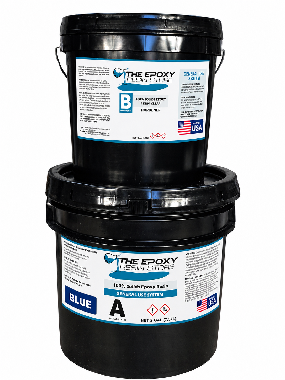 100% Solids Epoxy Resin for High-Performance Floor Coatings - Blue
