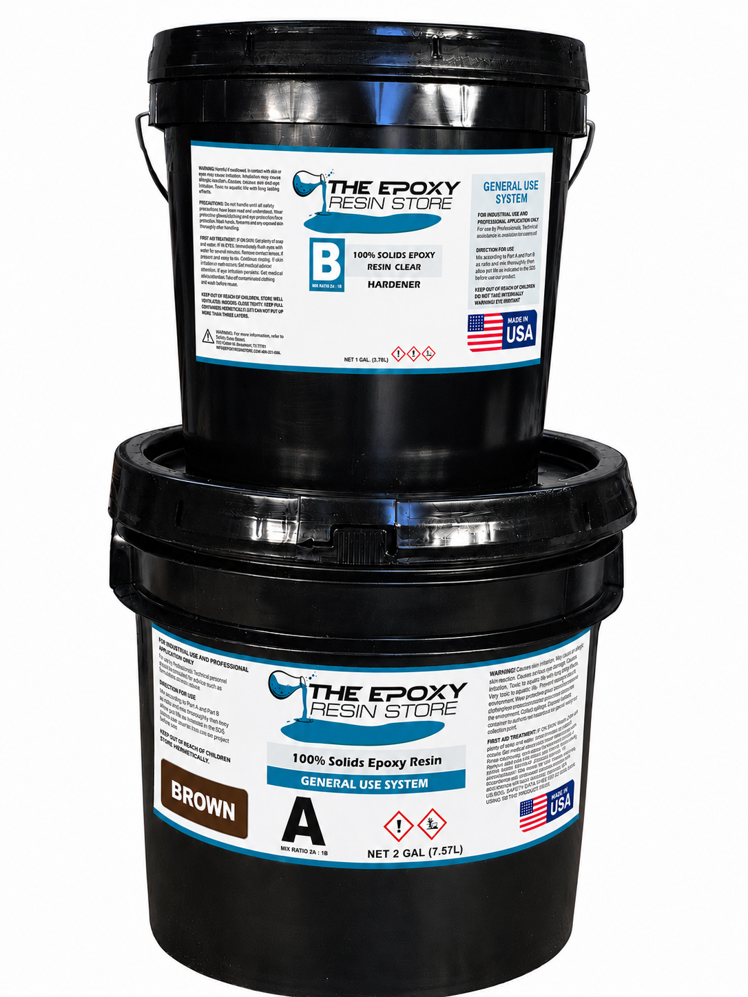 100% Solids Epoxy Resin for High-Performance Floor Coatings - Brown