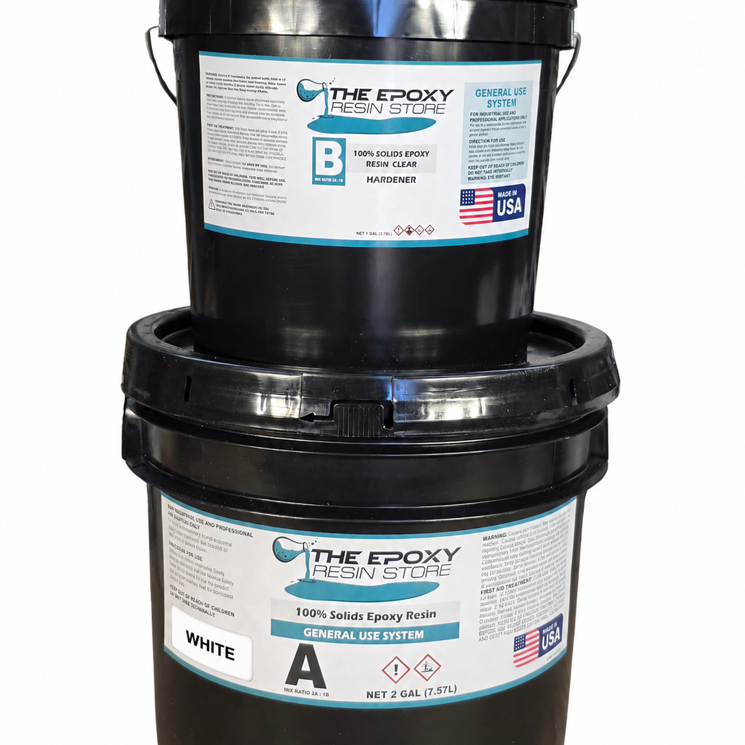 100% Solids Epoxy Resin for High-Performance Floor Coatings - White