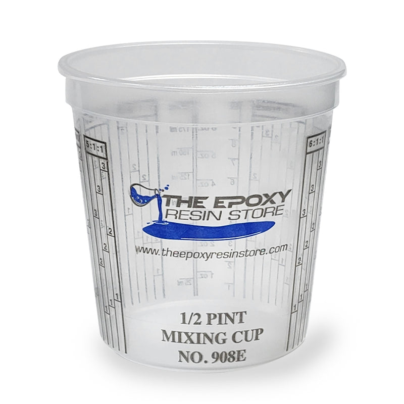 Clear Plastic 0.5 Pint Epoxy Resin Mixing Cups - Graduated Measurement – The  Epoxy Resin Store