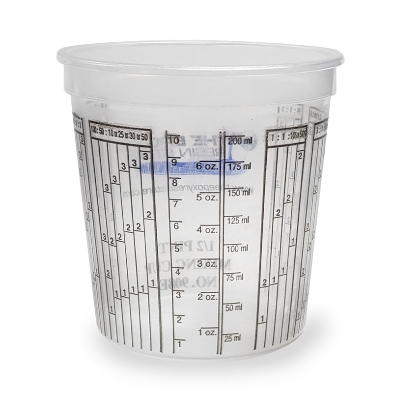 Clear Plastic 0.5 Pint Epoxy Resin Mixing Cups - Graduated Measurements in  ML and OZ