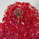 Jazzy Glass Hard Color Coated Glass Firecracker Red Glow