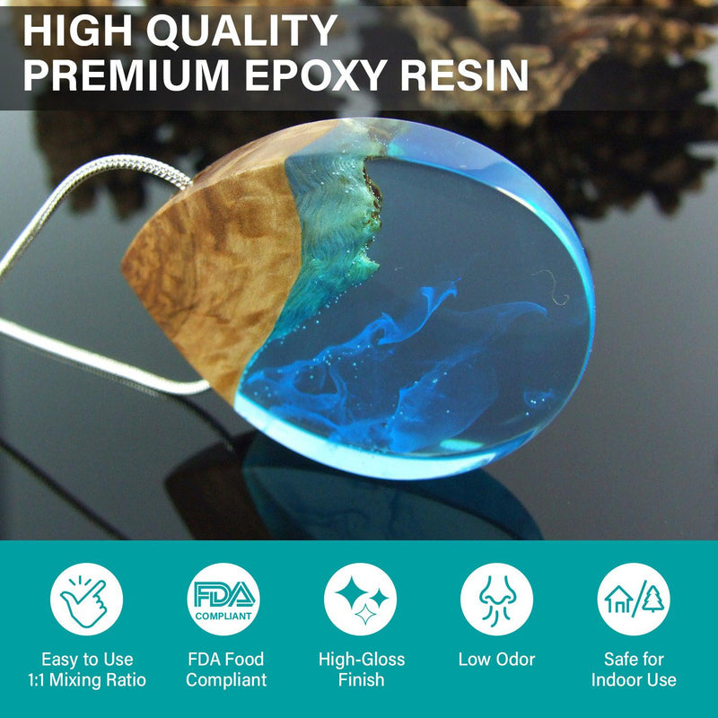 The Epoxy Resin Store - Clear Epoxy Resin, Easy Mixing (1-1), Tabletops,  Coasters, Jewelry, Concrete, Art, Crafts, 2 Part Epoxy - 1 Gallon Kit