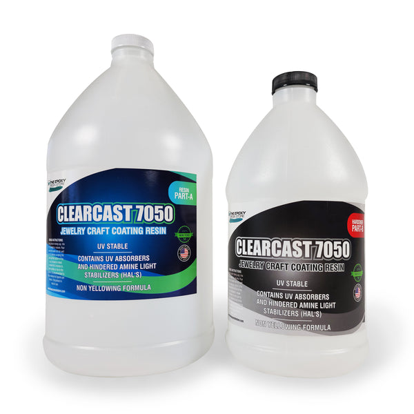 Clearcast 7050 - Crystal Clear UV Epoxy Resin non-yellow 2 Part Kit
