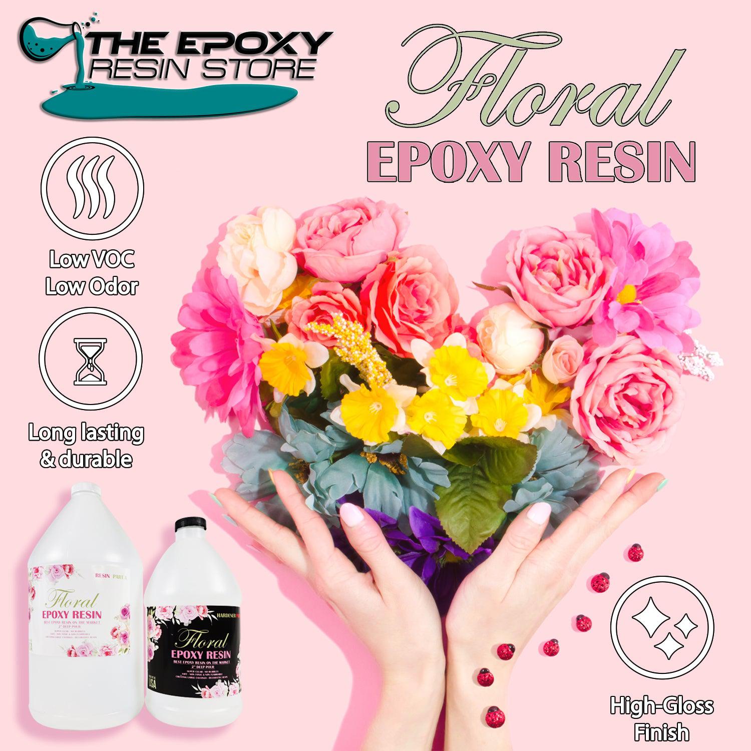 Floral Epoxy Resin for Large Art Castings, Deep Pours and Simulated Water - 2 Part Kit 1.5 Gallon - The Epoxy Resin Store Craft & Office Glue #