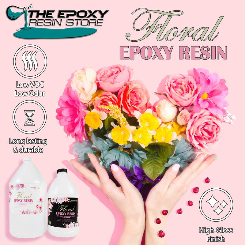 Floral Epoxy Resin for Large Art Castings, Deep Pours and Simulated Water - 2 Part Kit 1.5 Gallon