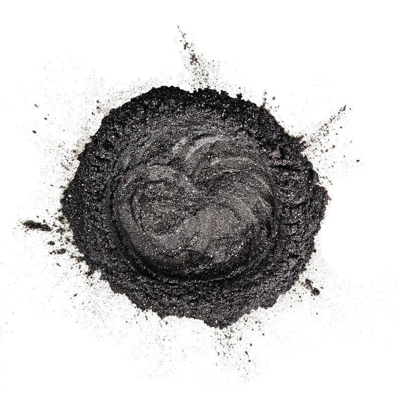 FIREDOTS Carbon Black Mica Powder - 100 Grams - Epoxy Resin Color Pigment -  Metallic Black Mica Powder for Epoxy Resin - Black Epoxy Pigment Powder 