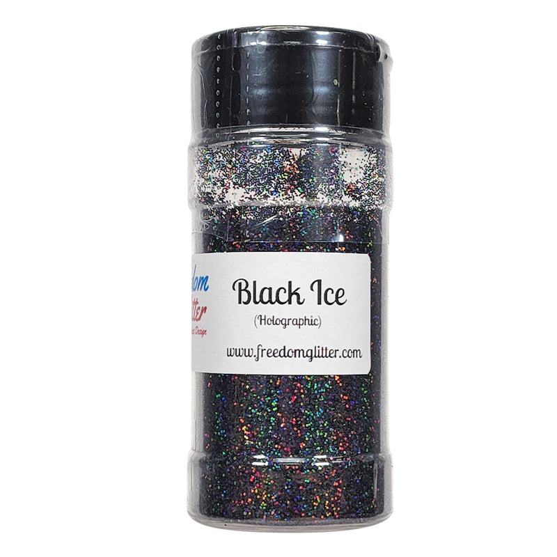 Black Ice - Professional Grade Fine Holographic Glitter