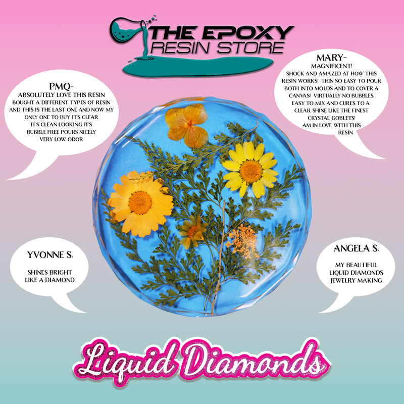 Liquid Diamonds - Crystal Clear Casting Epoxy Resin 2 Part Kit