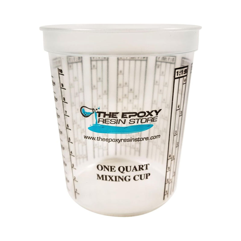 Clear Plastic 1 Quart Epoxy Resin Mixing Cups - Graduated Measurements in  ML and OZ