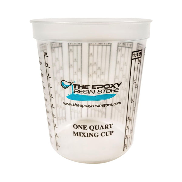 Clear Plastic 1 Quart Epoxy Resin Mixing Cups
