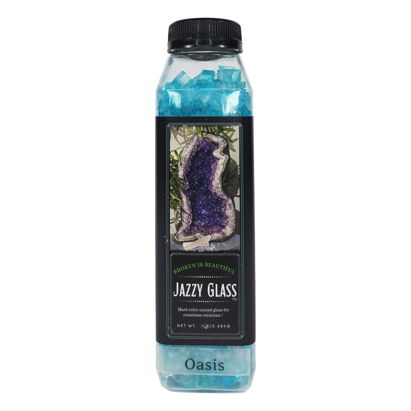 Jazzy Glass Hard Color Coated Glass Oasis
