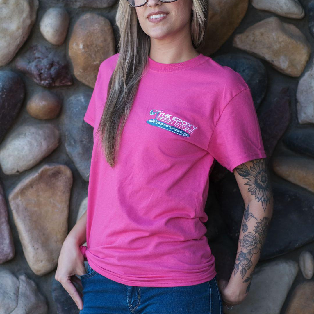 Epoxy Resin - Short Sleeve Shirt - Pink - The Epoxy Resin Store  #