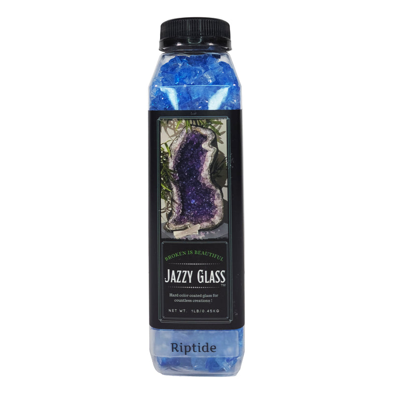 Jazzy Glass Hard Color Coated Glass Riptide