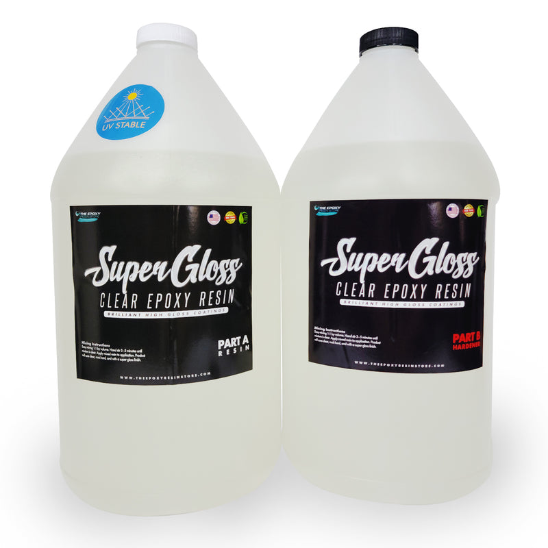 Super Gloss UV Stable Epoxy Resin 1:1 Mixing Ratio for counter and Table Top Coatings