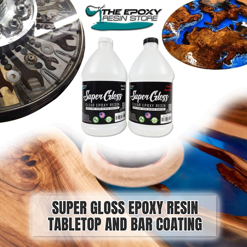 Super Gloss UV Stable Epoxy Resin 1:1 Mixing Ratio for counter and Table Top Coatings