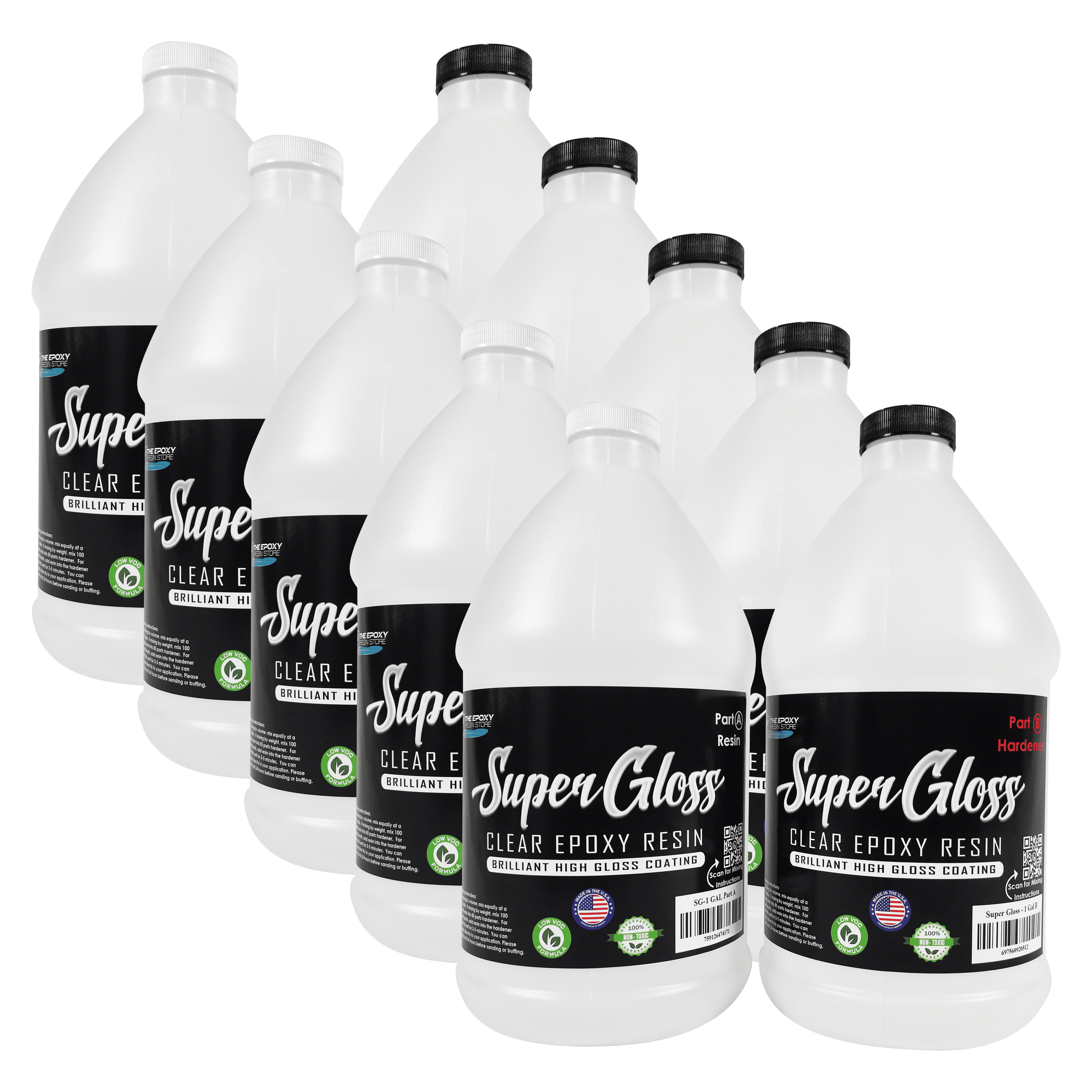 Super Gloss UV Stable Epoxy Resin 1:1 Mixing Ratio for counter and Table Top Coatings - The Epoxy Resin Store Hardware Glue & Adhesives #