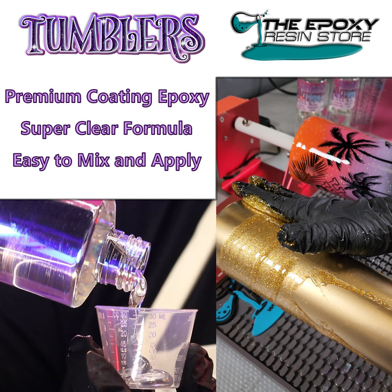 Tumblers Coating Epoxy Resin Kit | Clear High Gloss UV Resistant Coating System