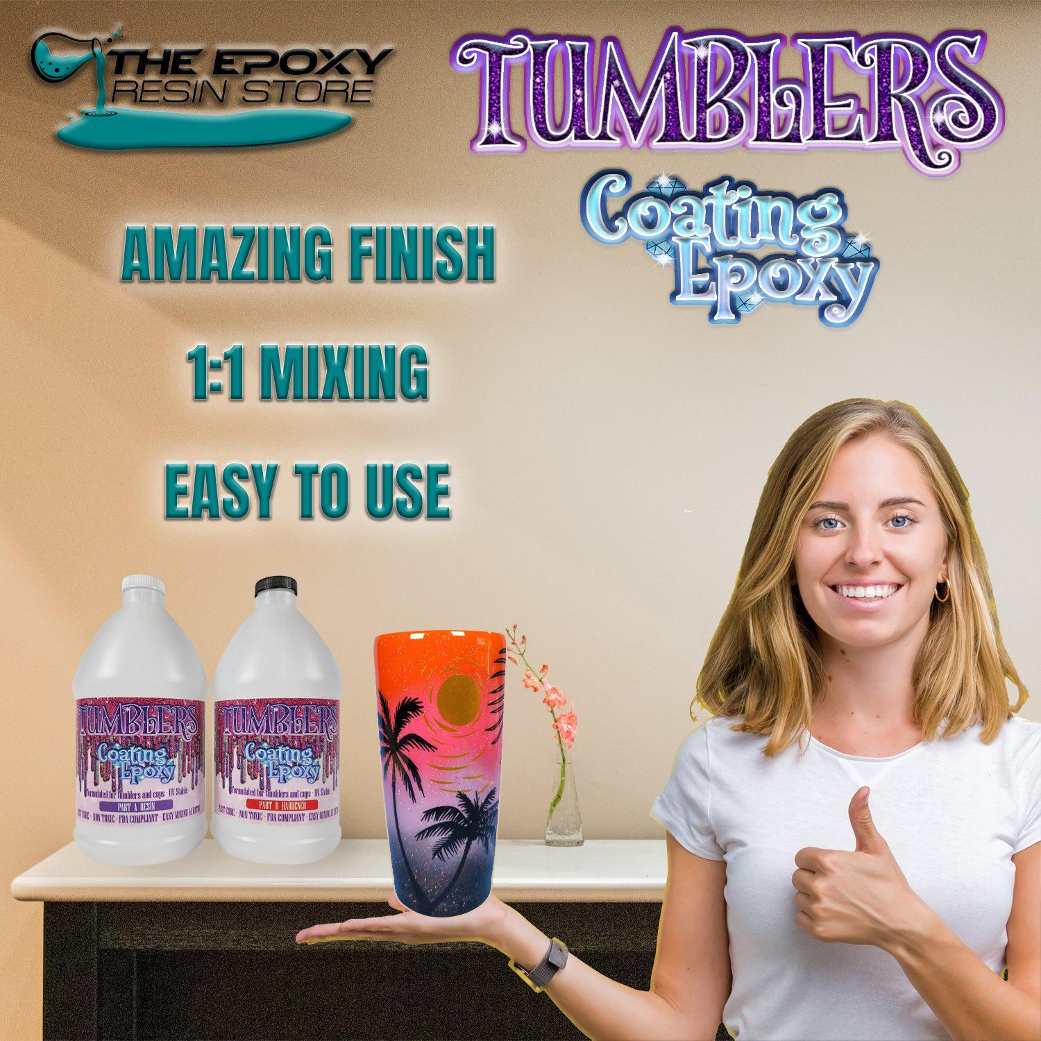 Tumblers Coating Epoxy Resin Kit | Clear High Gloss UV Resistant Coating System - The Epoxy Resin Store Hardware Glue & Adhesives #
