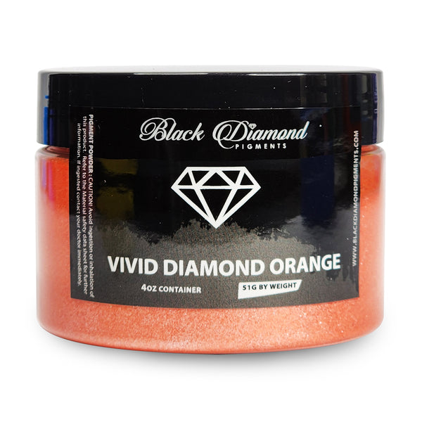 Vivid Diamond Orange - Professional grade mica powder pigment - The Epoxy Resin Store Embossing Powder #