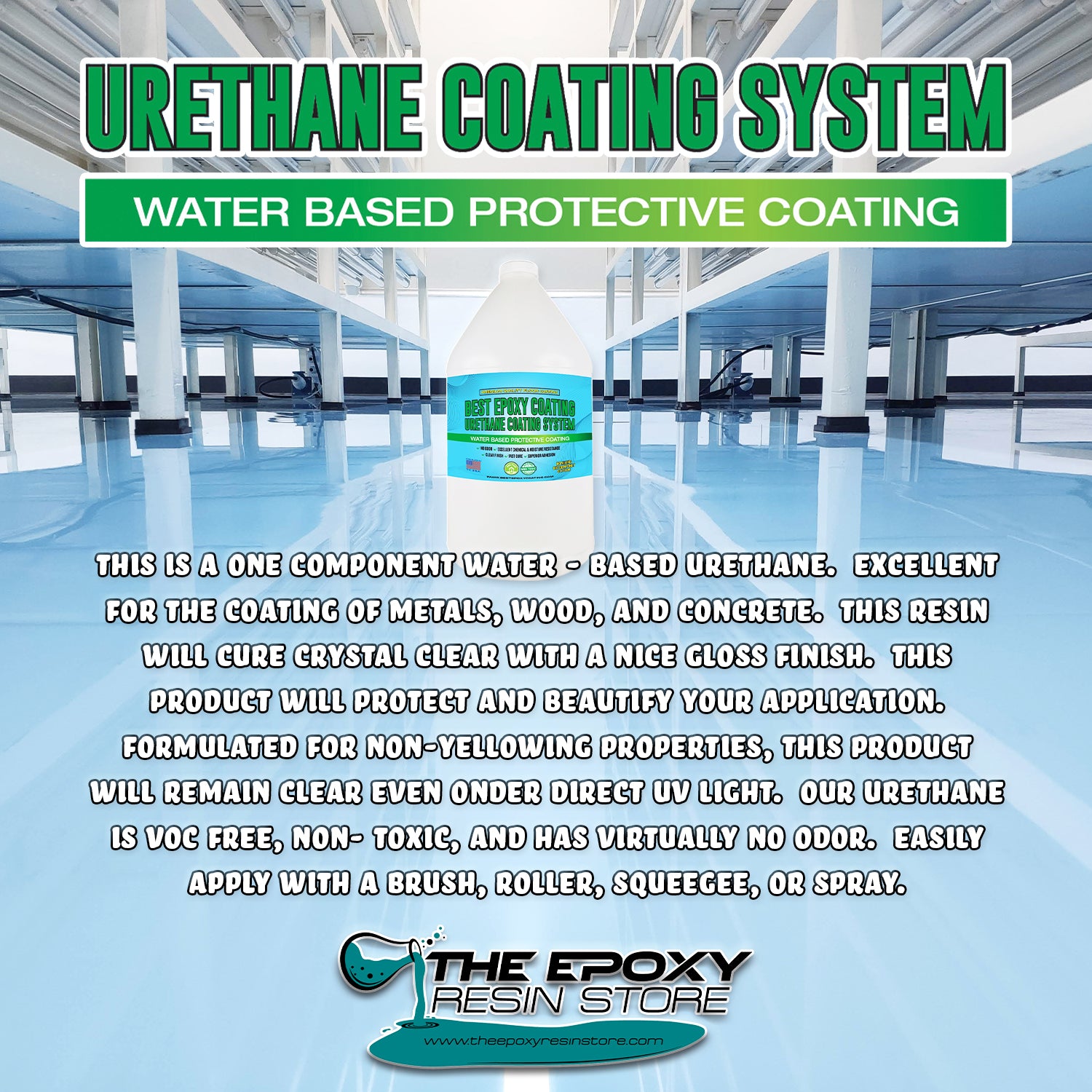 Water based One Component Urethane - No mixing required - The Epoxy Resin Store  #